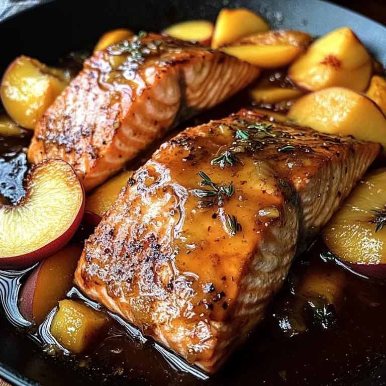 Bourbon Peach Roasted Salmon