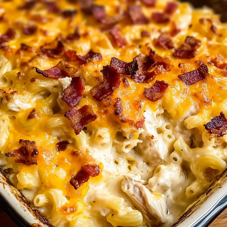 Chicken Turkey Bacon Ranch Mac and Cheese Casserole