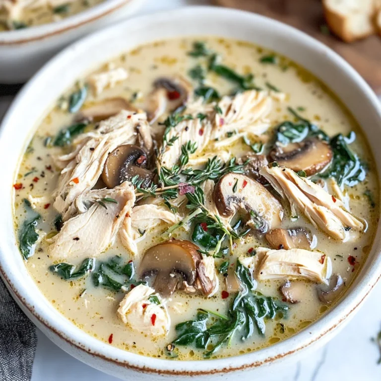 Comforting Rotisserie Chicken and Mushroom Soup