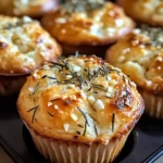 Easy Garlic Rosemary Focaccia Muffins