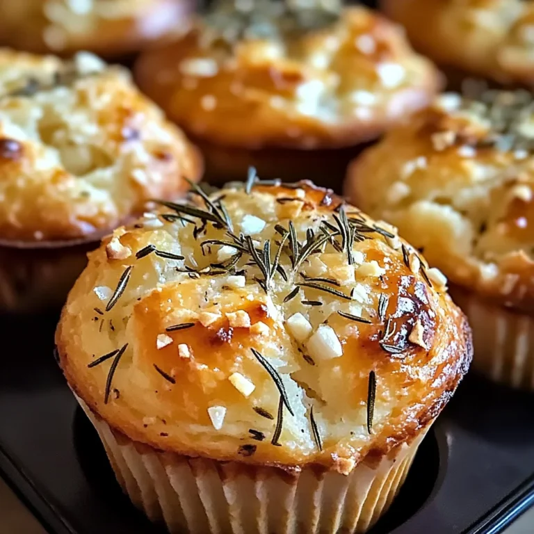 Easy Garlic Rosemary Focaccia Muffins