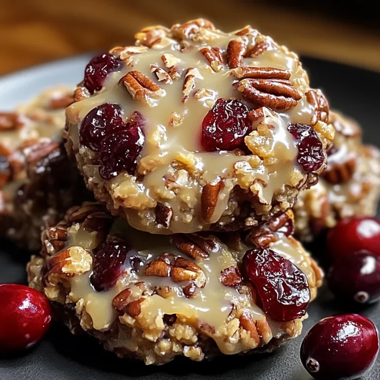 No-Bake Cranberry Pecan Praline Cookies