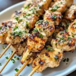 Ranch Garlic Parmesan Chicken Skewers