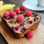 Raspberry Dark Chocolate Banana Bread