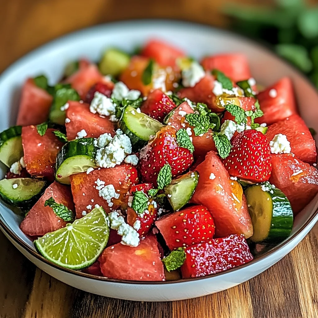 Strawberry Watermelon Salad with Refreshing Honey