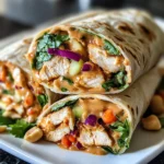 Thai Peanut Chicken Wraps